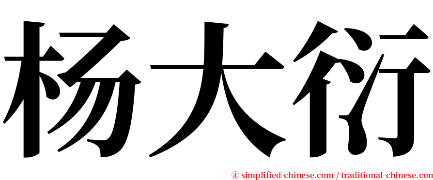 杨大衍 serif font