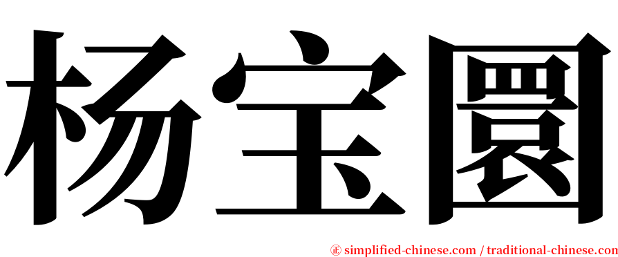 杨宝圜 serif font