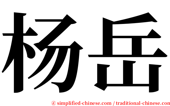 杨岳 serif font