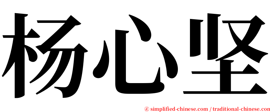 杨心坚 serif font