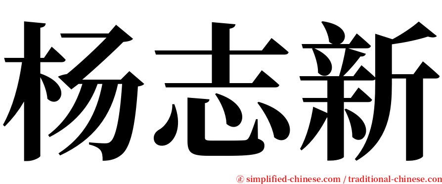 杨志新 serif font