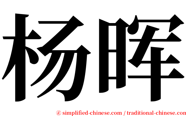 杨晖 serif font
