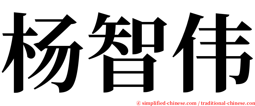 杨智伟 serif font