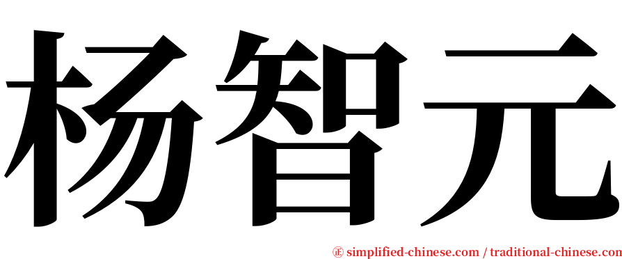 杨智元 serif font