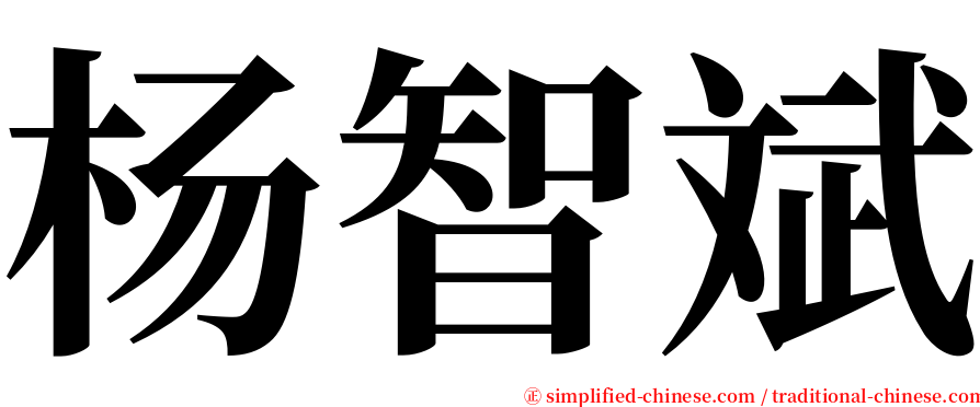 杨智斌 serif font