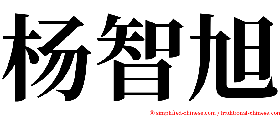 杨智旭 serif font