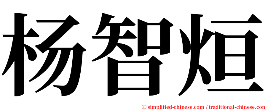 杨智烜 serif font