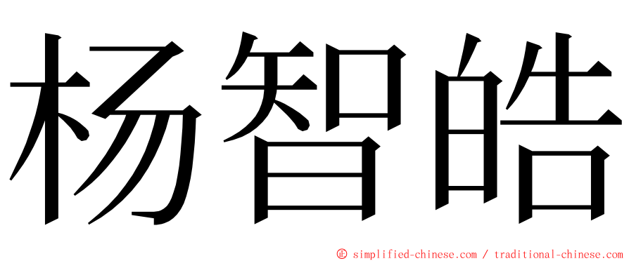 杨智皓 ming font