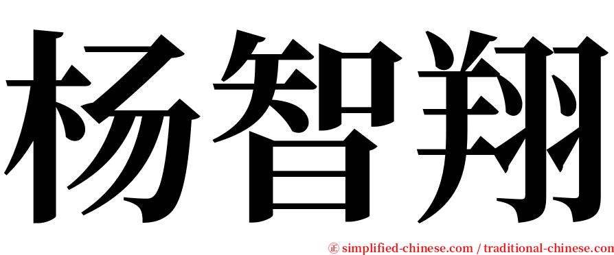 杨智翔 serif font