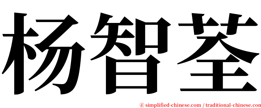 杨智荃 serif font