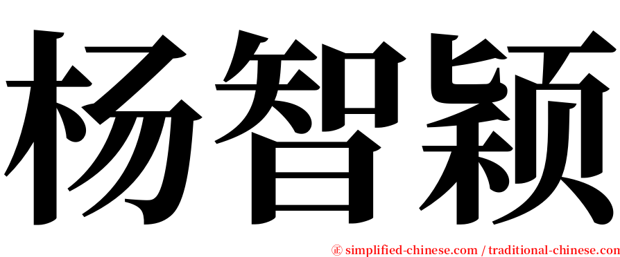 杨智颖 serif font