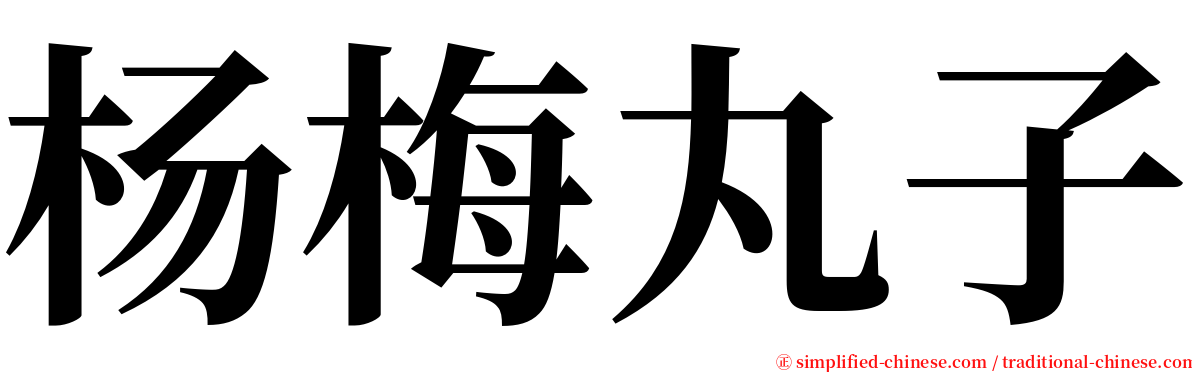 杨梅丸子 serif font