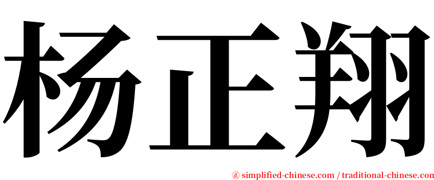 杨正翔 serif font