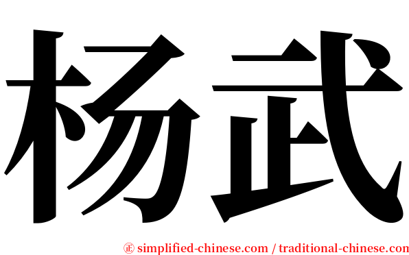 杨武 serif font