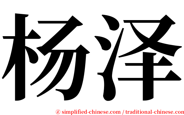 杨泽 serif font