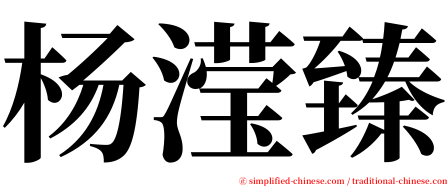 杨滢臻 serif font