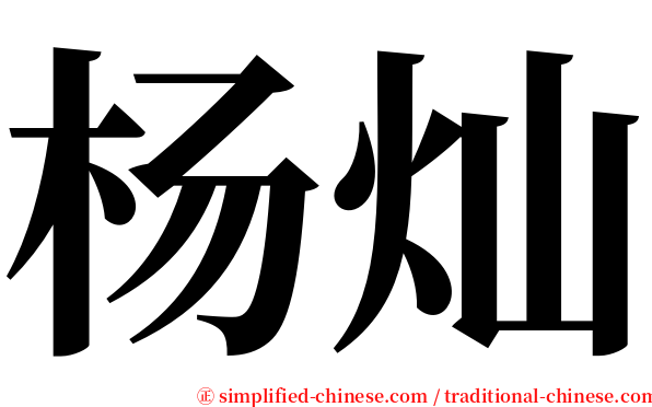 杨灿 serif font