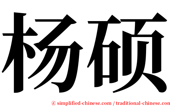 杨硕 serif font