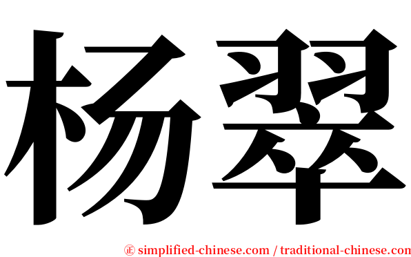 杨翠 serif font