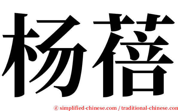 杨蓓 serif font