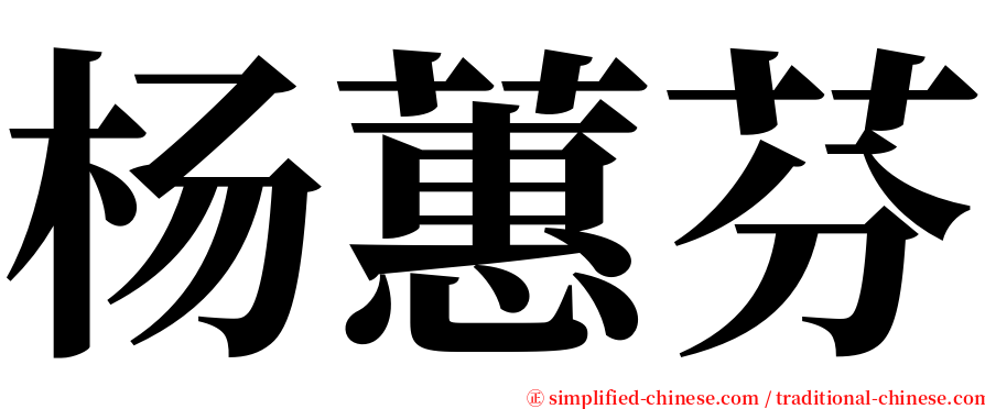 杨蕙芬 serif font