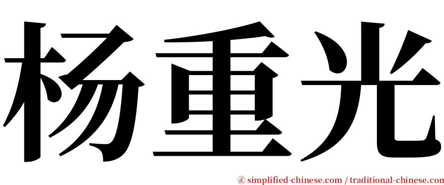 杨重光 serif font