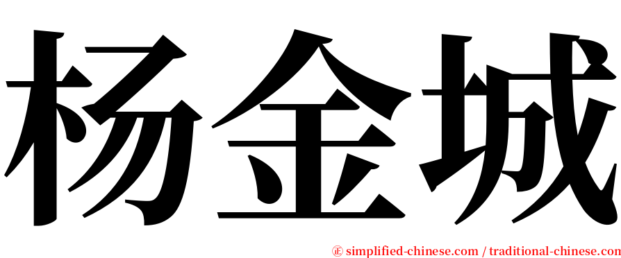 杨金城 serif font