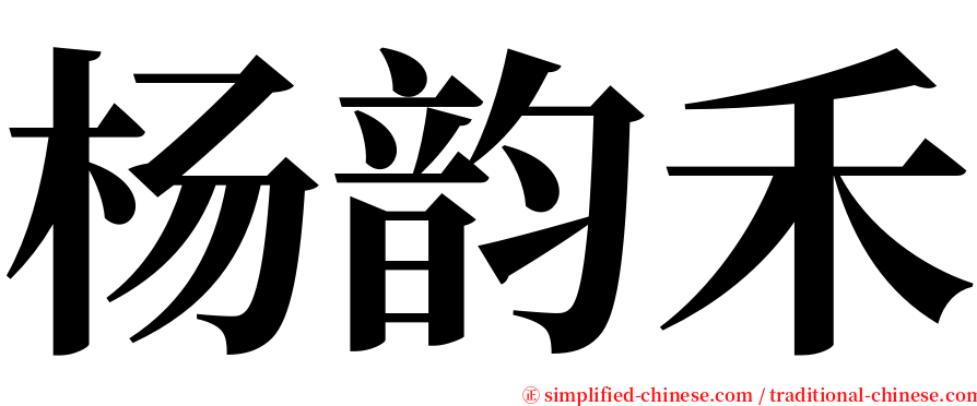 杨韵禾 serif font