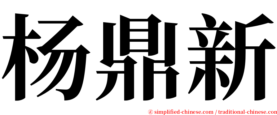 杨鼎新 serif font