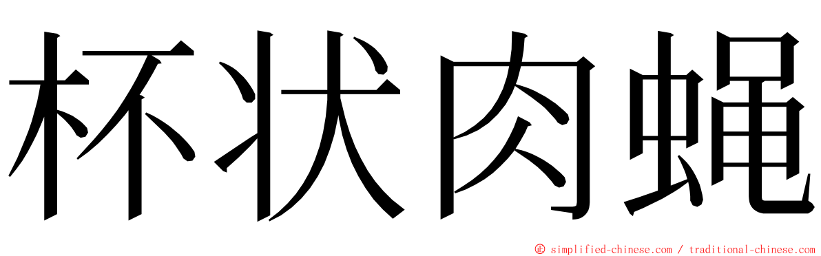 杯状肉蝇 ming font