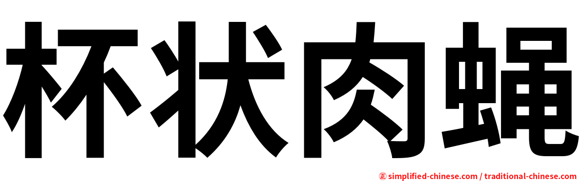 杯状肉蝇