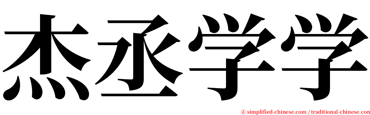 杰丞学学 serif font