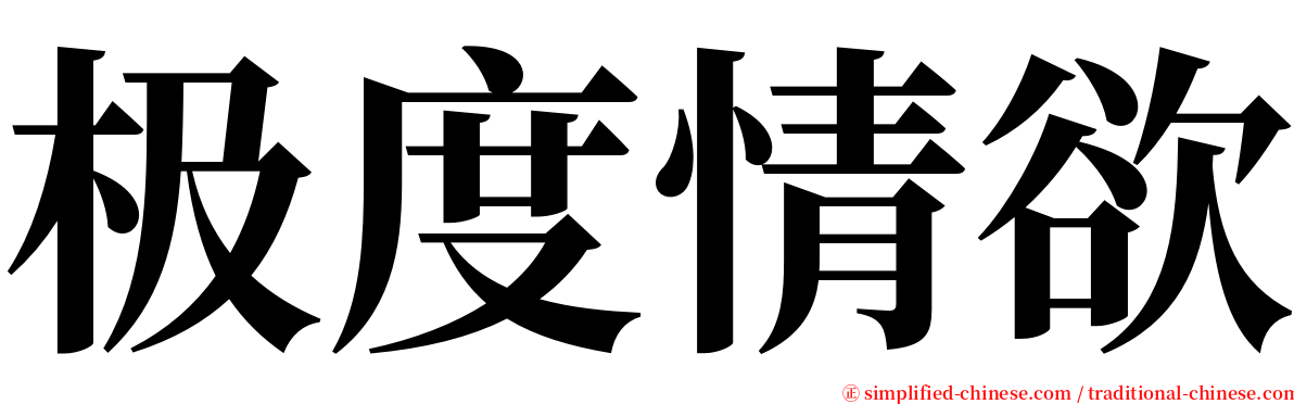 极度情欲 serif font