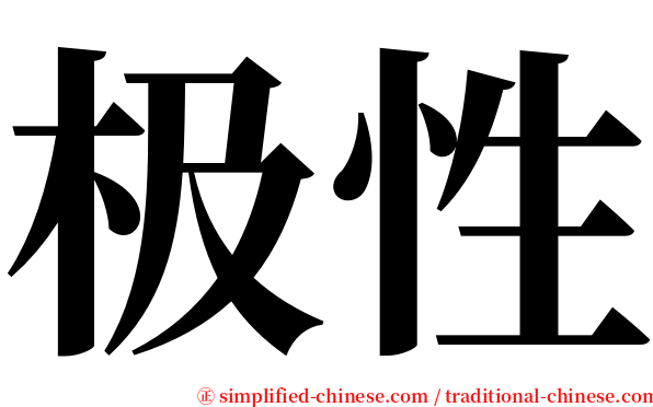 极性 serif font