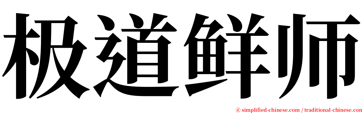 极道鲜师 serif font