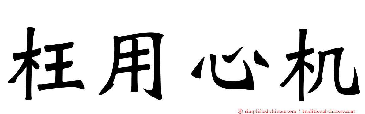 枉用心机