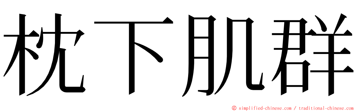 枕下肌群 ming font