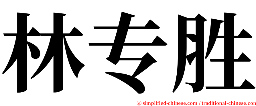 林专胜 serif font