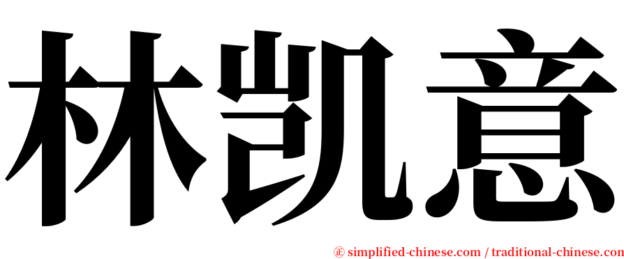 林凯意 serif font