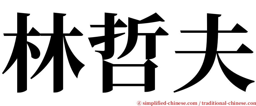 林哲夫 serif font