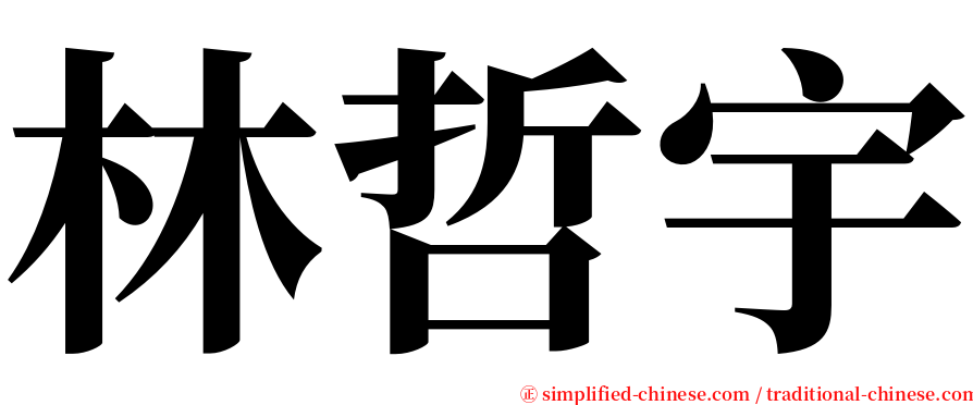 林哲宇 serif font