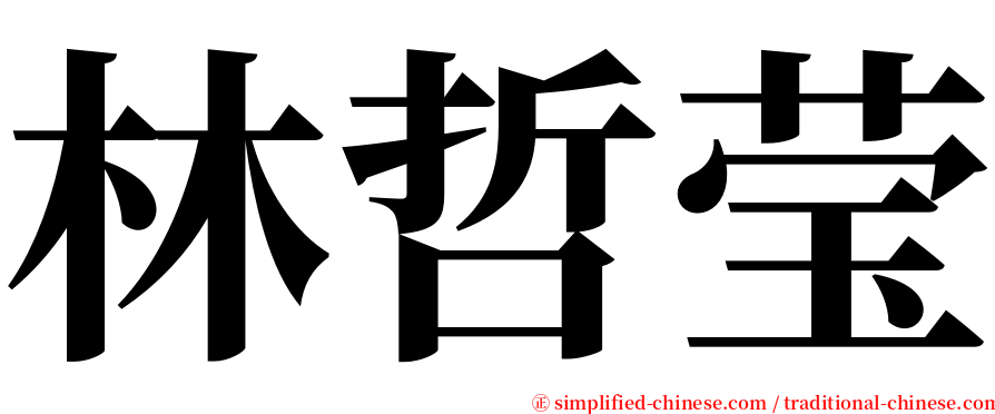 林哲莹 serif font