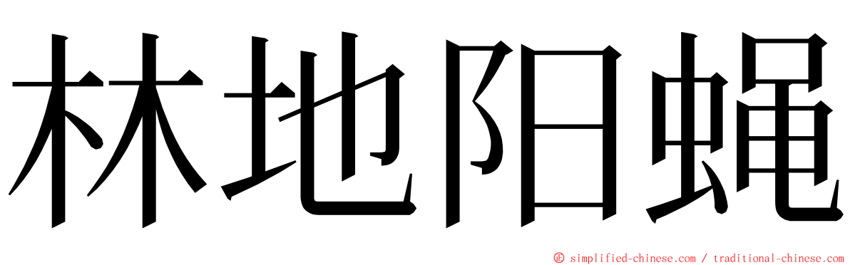 林地阳蝇 ming font