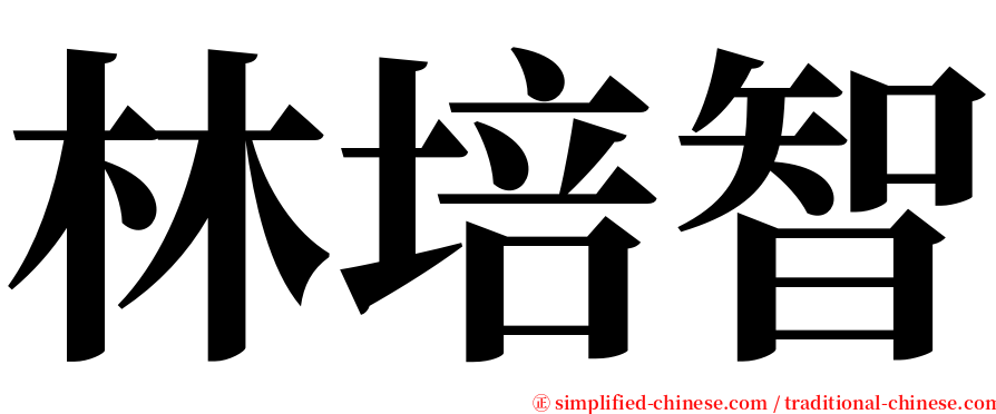 林培智 serif font