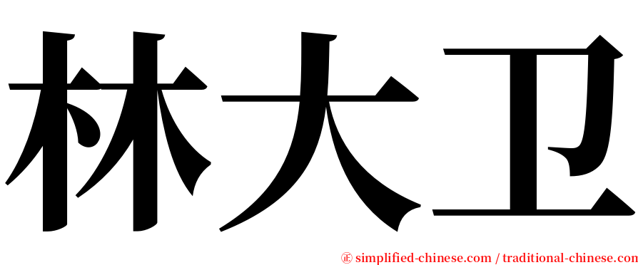 林大卫 serif font