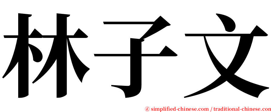 林子文 serif font