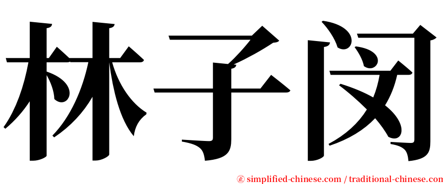 林子闵 serif font