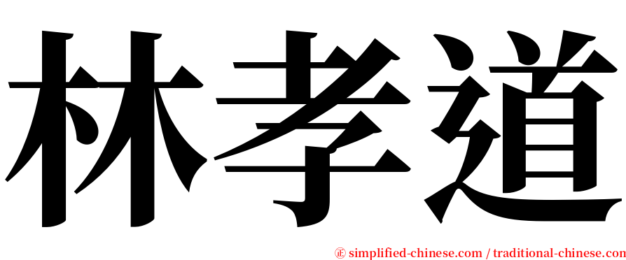 林孝道 serif font