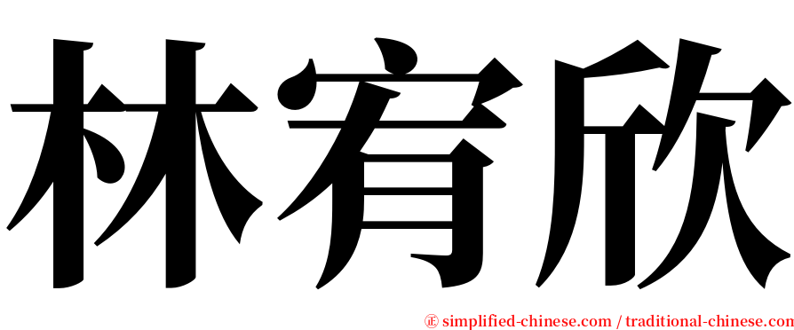 林宥欣 serif font
