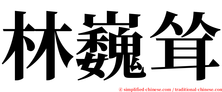 林巍耸 serif font